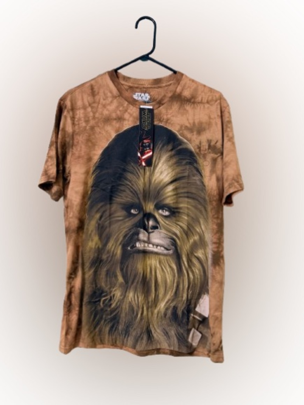 Star Wars Chewbacca Tie Dye Graphic T-Shirt NWT Medium Mad Engine Brown Tee